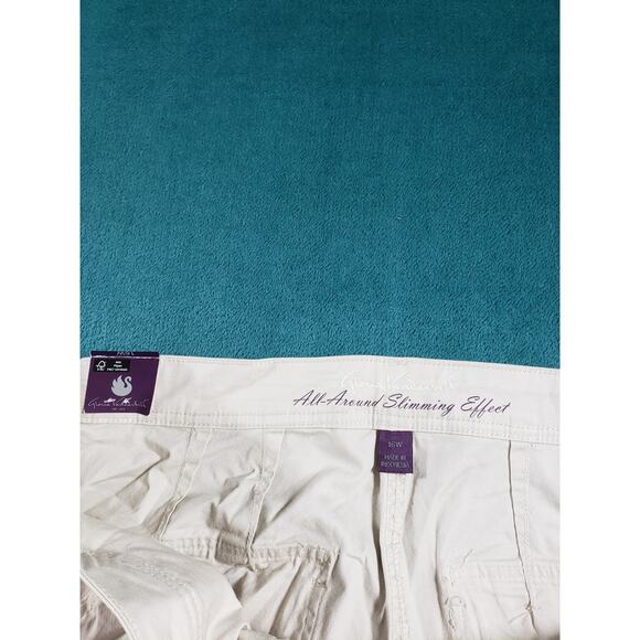 Gloria Vanderbilt Pants Size 16 W Womens Beige Stretch Capri Plus Cargo NWT - Picture 5 of 15
